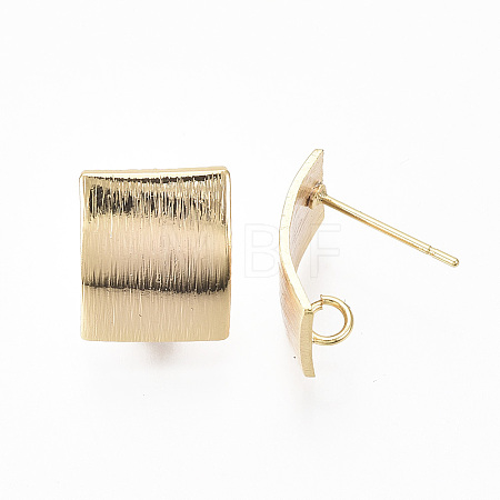 Brass Stud Earring Findings X-KK-N233-018-NF-1