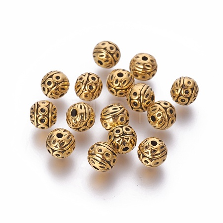 Tibetan Style Zinc Alloy Beads X-PALLOY-L230-01AG-NR-1