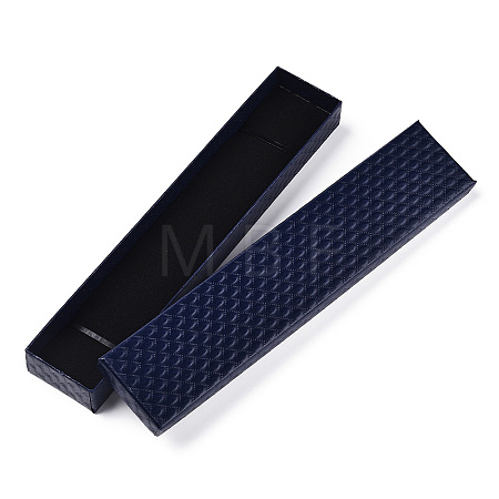 Rhombus Textured Cardboard Jewelry Necklace Boxes CBOX-T006-03B-1