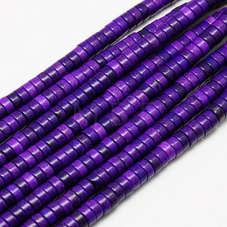 Synthetic Turquoise Beads Strands TURQ-G110-6x3mm-03-1