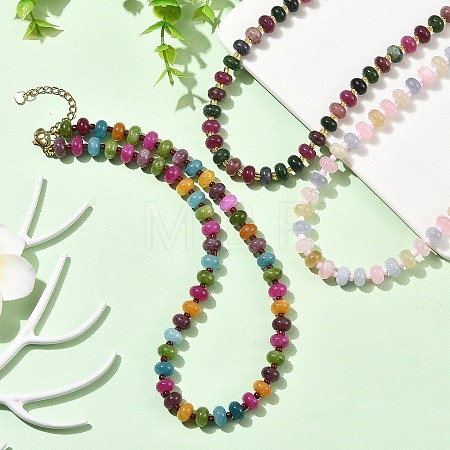Women's Natural White Jade Necklaces NJEW-JN06593-1
