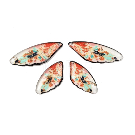 4Pcs 4 Styles Transparent Epoxy Resin Pendants RESI-B032-02D-1