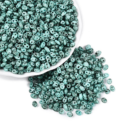 Picasso Glass Seed Beads GL-N001-02B-1