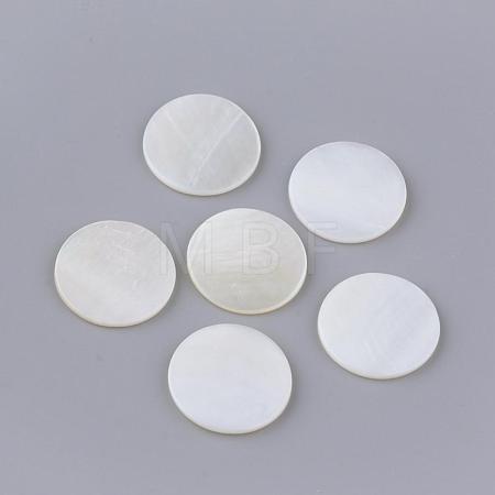 Freshwater Shell Cabochons SHEL-Q008-36-1