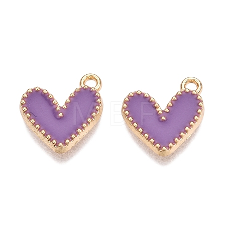Rack Plating Alloy Enamel Charms ENAM-N056-343G-B-1