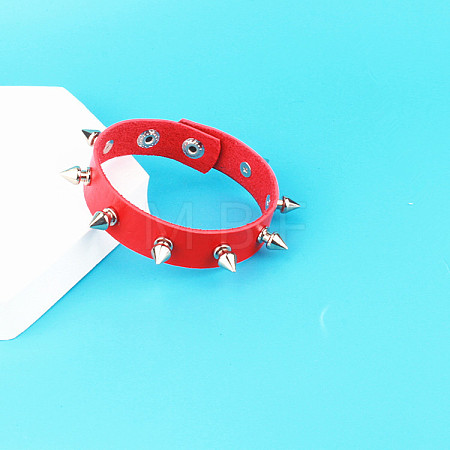 Punk-style Imitation Leather Bangles FS-WG587D3-07-1