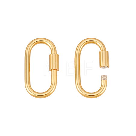 2Pcs 925 Sterling Silver Locking Carabiner Clasps STER-PH0003-94-1