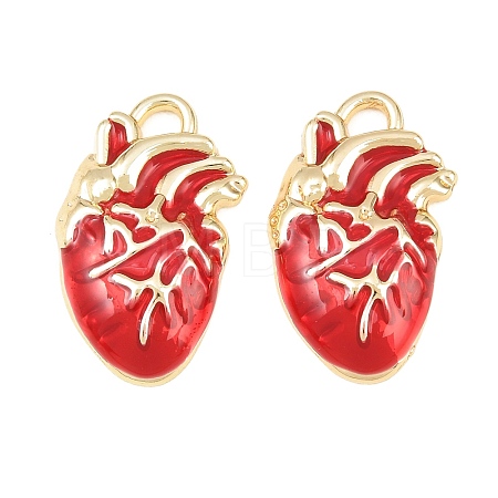 Rack Plating Alloy Enamel Pendants AL-CBA2B10-01G-01-1
