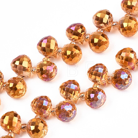 Transparent Glass Beads Strands GLAA-T006-14C-1