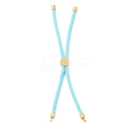 Twisted Nylon Cord Silder Bracelets DIY-B066-03G-09-1
