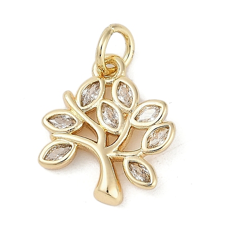 Rack Plating Brass Micro Pave Cubic Zirconia Pendants LS-KK-H509-19G-01-1