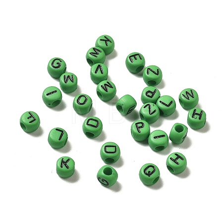 Opaque Acrylic Beads OACR-R005-02A-1