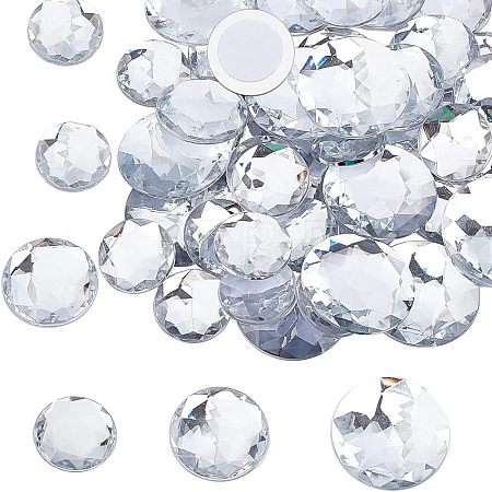 45Pcs 3 Styles Self-Adhesive Acrylic Rhinestone Stickers DIY-FG0001-83A-1
