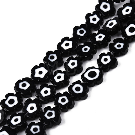 Handmade Evil Eye Lampwork Beads Strands LAMP-N029-018-09-1