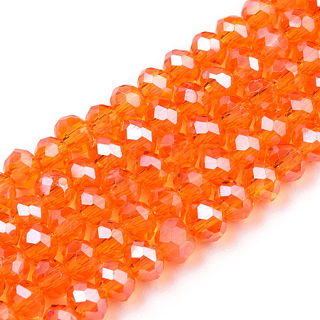 Electroplate Glass Beads Strands EGLA-A034-T1mm-A23-1