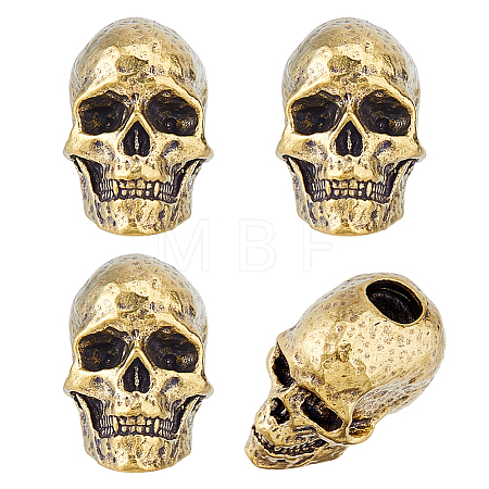 4Pcs Brass European Beads KK-FH0008-40AG-1