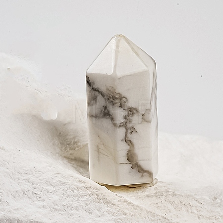 Pointed Tower Natural Howlite Healing Stone Wands PW-WG87518-11-1
