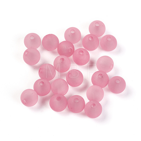 Transparent Acrylic Ball Beads X-FACR-R021-6mm-15-1