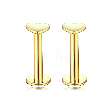 Flat Round Stainless Steel Clear Cubic Zirconia Internally Threaded Labrets WG955BE-07-1