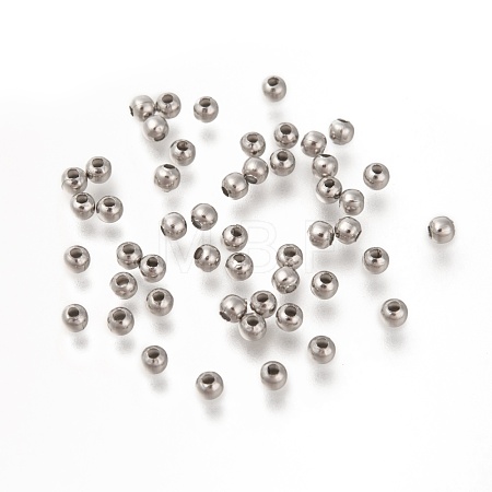 Tarnish Resistant Round 316 Surgical Stainless Steel Spacer Beads X-STAS-N032-02-3mm-1