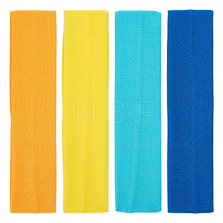 8Pcs 4 Colors Milk Silk Cloth Hair Bands OHAR-TAD0001-01B-1