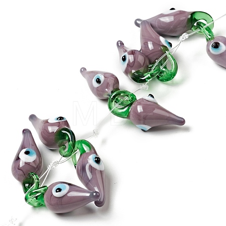 Handmade Lampwork Beads Strand LAMP-C008-01D-1