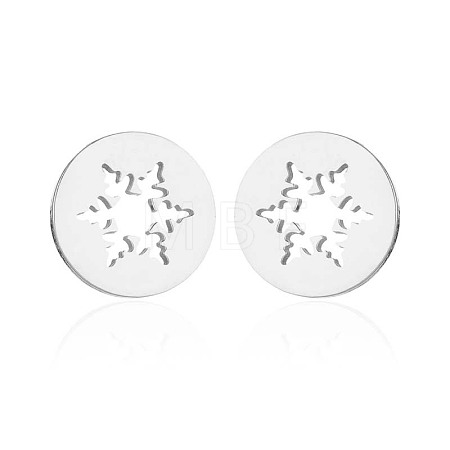 Christmas 304 Stainless Steel Stud Earrings WGE2D60-06-1
