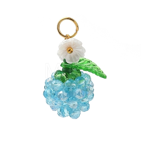 Transparent Glass Pendants PALLOY-MZ00905-03-1