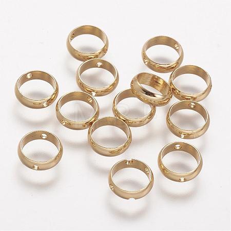 Rack Plating Brass Bead Frames KK-A142-010G-1