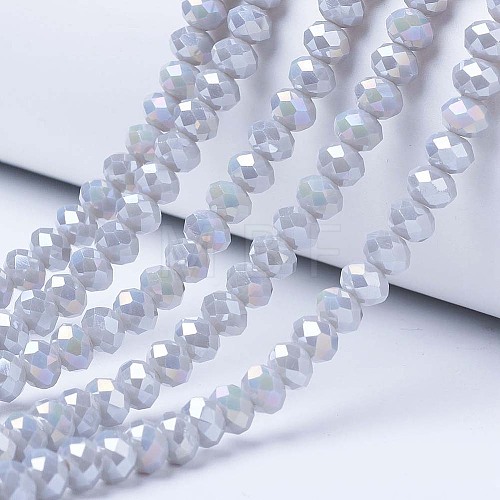 Electroplate Glass Beads Strands EGLA-A034-P3mm-B11-1