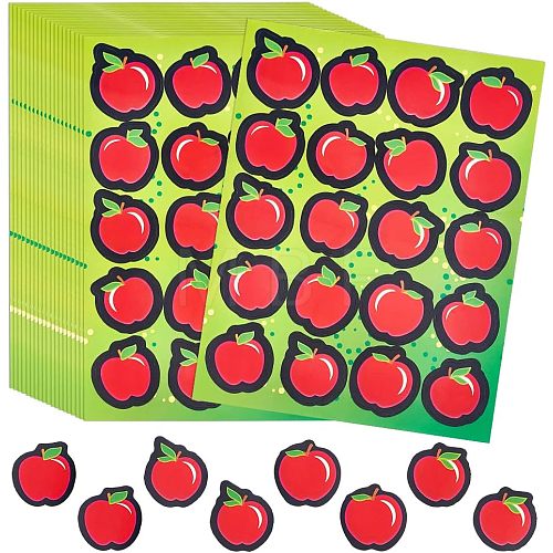 Apple Self-Adhesive Paper Stickers DIY-WH0308-202B-1