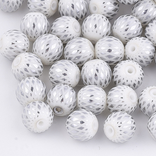 Electroplate Glass Beads X-EGLA-S178-07G-1