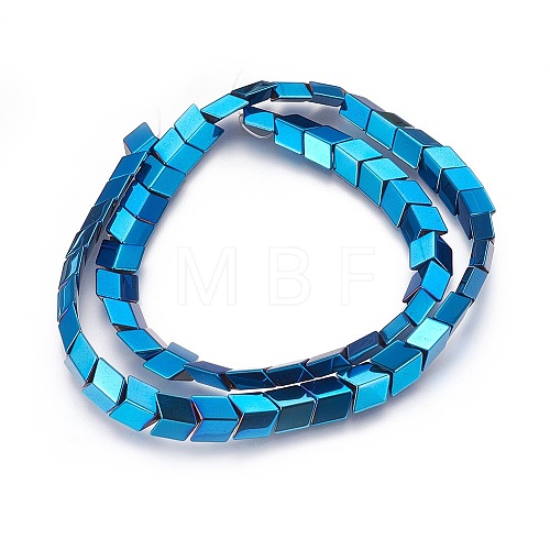 Electroplated Non-magnetic Synthetic Hematite Beads Strands G-P392-E07-1