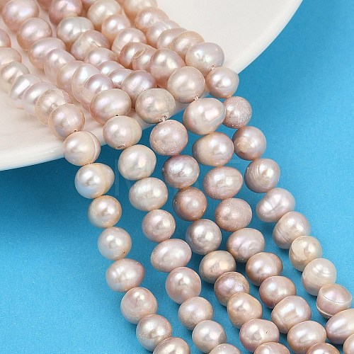 Natural Cultured Freshwater Pearl Beads Strands PEAR-I007-07X-06E-1