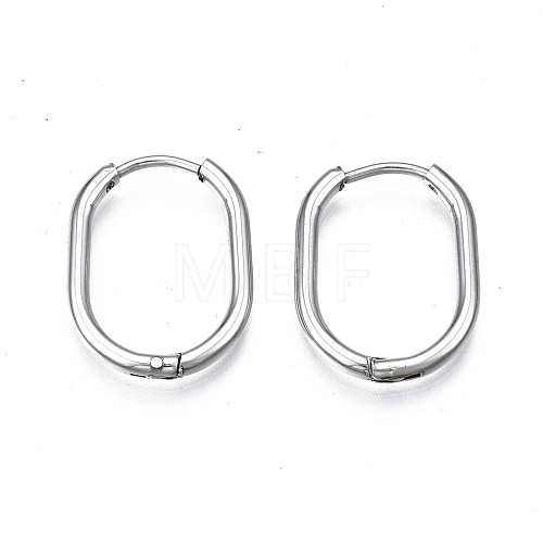 201 Stainless Steel Huggie Hoop Earrings STAS-S103B-33P-1