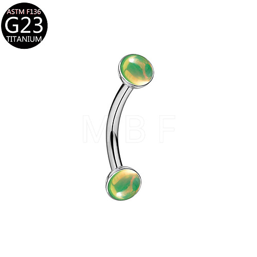 G23 Titanium Enamel Curved Barbell Eyebrow Rings WGC39D0-06-1