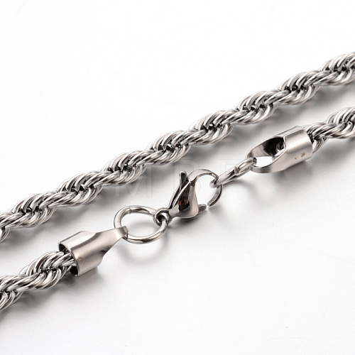 304 Stainless Steel Rope Chain Necklaces STAS-M174-010P-A-1