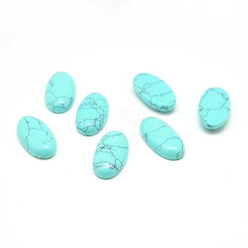 Dyed Synthetic Turquoise Gemstone Cabochons X-G-T023-15x30-11-1