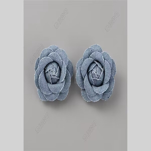 Denim Cloth Flowers DIY-WH0409-40A-1