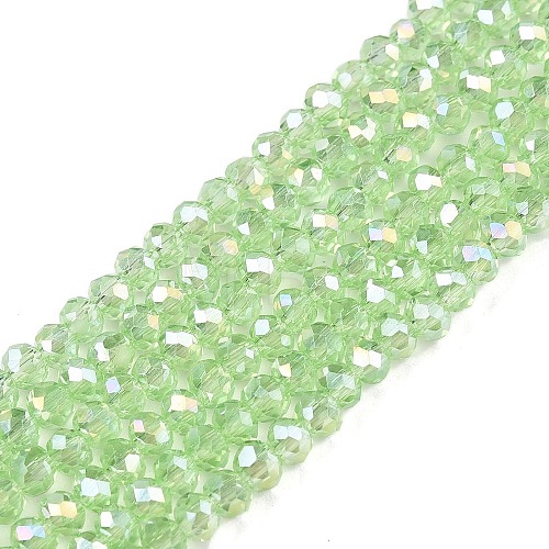 Electroplate Glass Beads Strands EGLA-A044-T2mm-B09-1