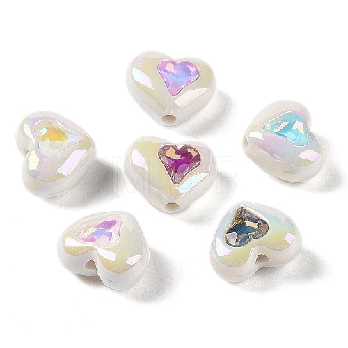 Opaque Acrylic with Rhinestone Beads OACR-G035-05-1