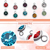 60Pcs 10 Colors 303 Stainless Steel Rhinestone Charms STAS-DC0007-68-4