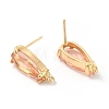 K9 Glass Stud Earring Teardrop Findings KK-E071-25KCG-02-2