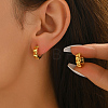 Textured Triangle Brass Hoop Earrings EZ7437-4