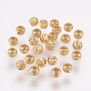 Carved Brass Beads X-KK-G312-02G-4mm-1