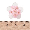 Frosted Acrylic Bead Caps Pendants PALLOY-MZ01310-02-3