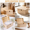 Pine Wood Flip Top Storage Boxes CON-WH0095-231-7