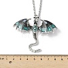 Alloy Enamel Dragon Pendant Necklaces LS-NJEW-V005-01AS-01-3