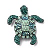 Ocean Theme Alloy Rhinestone Lapel Pins for Backpack Clothes for Clothes JEWB-F042-05B-B-1