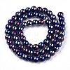 Electroplate Opaque Glass Beads Strands GLAA-T032-P6mm-AB03-3